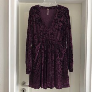 Free People purple velvet dress